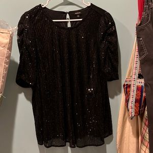 Black sequin shirt Torrid